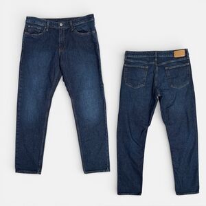 Bonobos Jeans Men 35x32 (34x30) Blue Stretch Denim Slim Fit Dark Wash Casual EUC